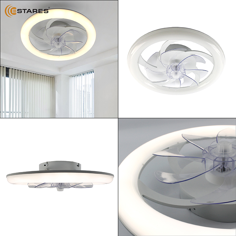 Управляемая светодиодная люстра с вент. FAN SIMPLE 65W+18W R-APP-480x125-WHITE WHITE-220-IP20