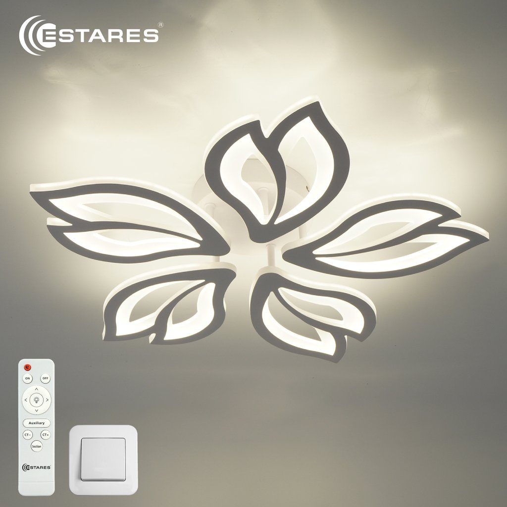 Управляемая светодиодная люстра ASTRA 70W 5F-RC-560x95-WHITE/WHITE-220-IP20