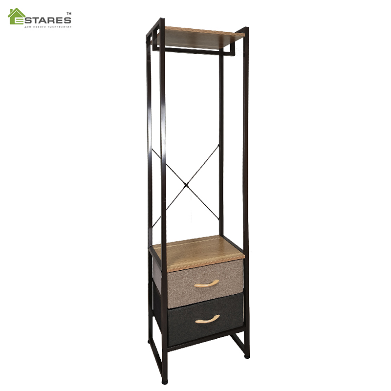 COMMOD 4F-2D-MIXBROWN-44х30х178 комод-вешалка