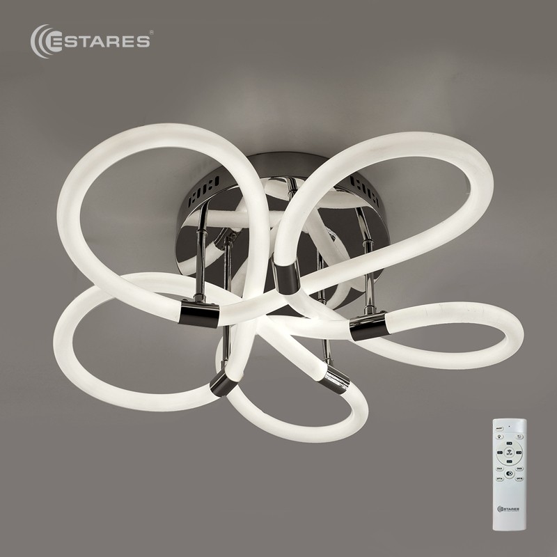 Управляемая светодиодная люстра MANE 45W OV-600/170-RC-CHROME/OPAL360-220-IP20