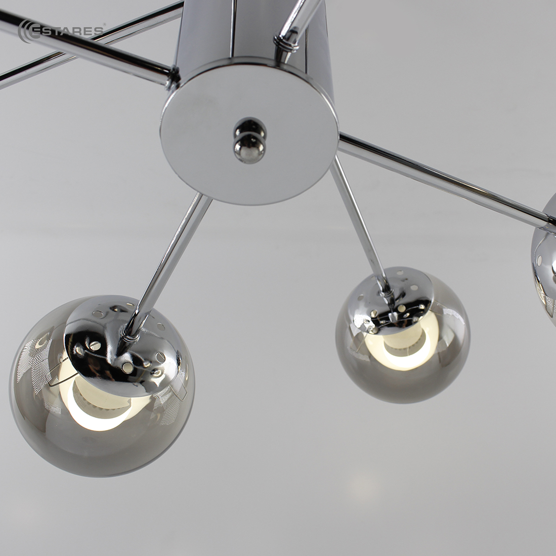 Люстра MONACO 8хЕ27 R-860xh420-chrome lightgray