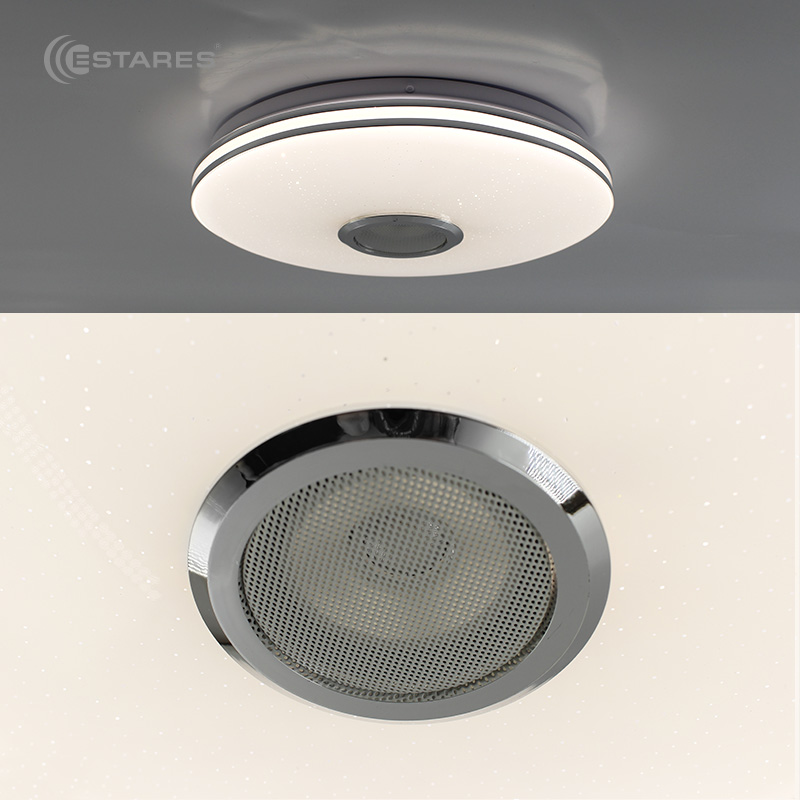 Управляемая светодиодная музыкальная люстра MUSIC RGB 25W R-APP-260-WHITE CHROME-220-IP20