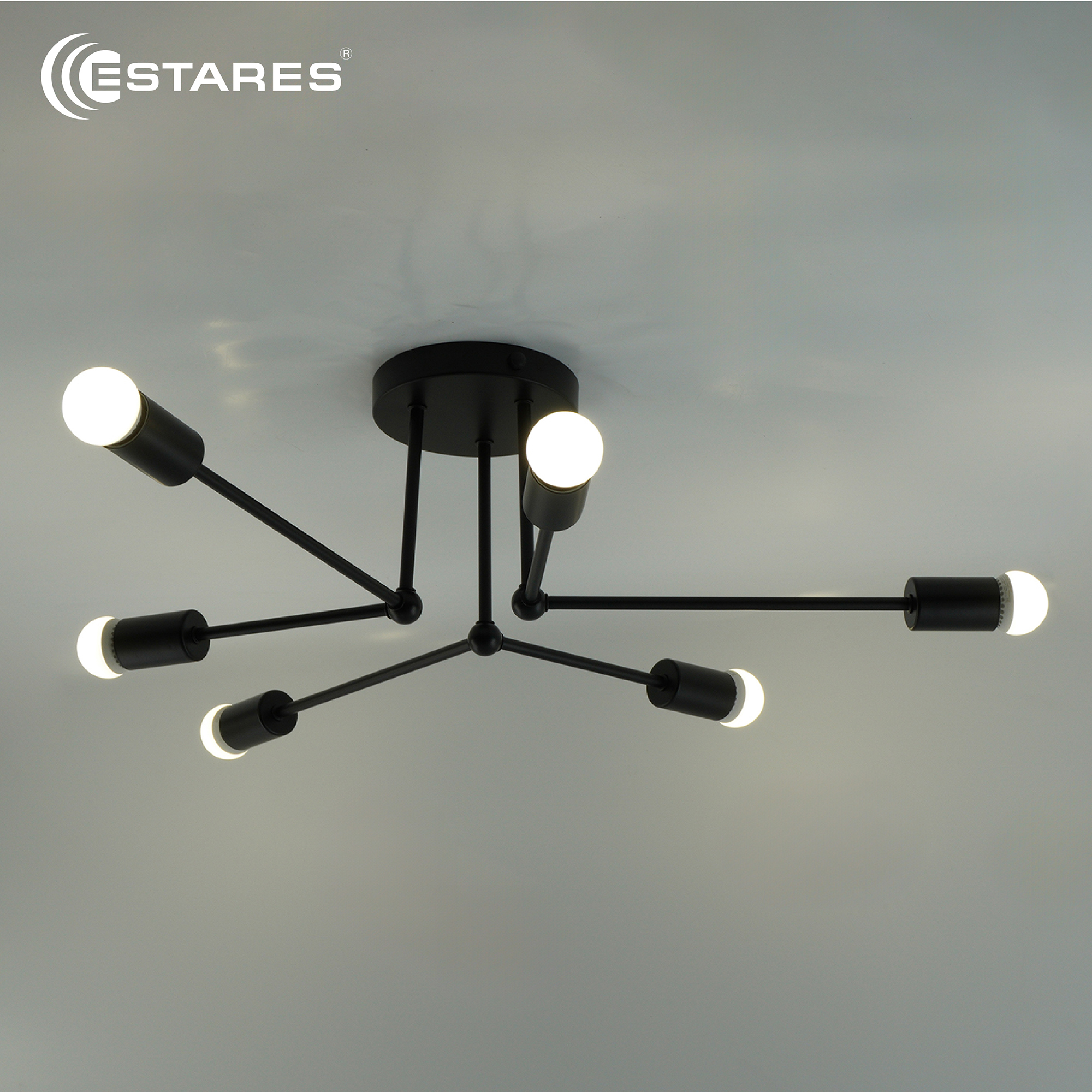 Люстра BELFAST 6xE27 R-740x190-BLACK-220-IP20