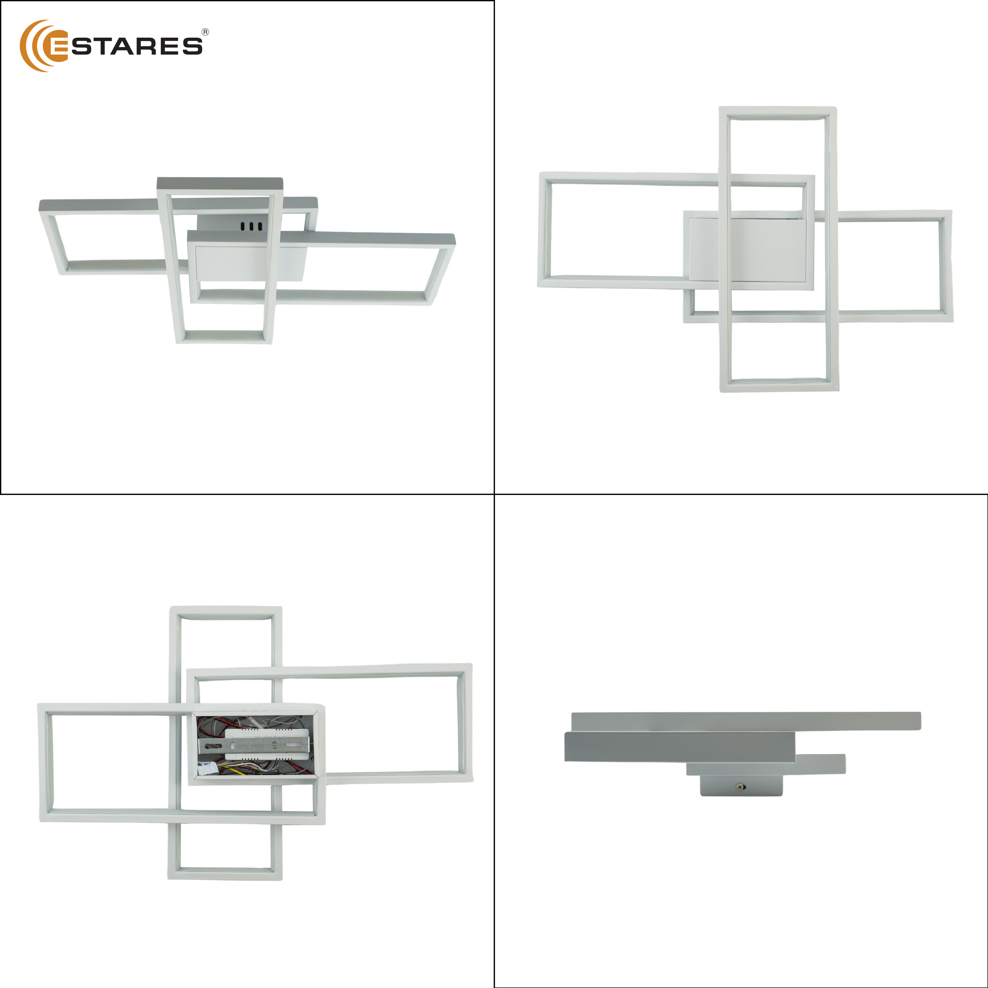 Управляемая светодиодная люстра SVEN 65W 3S-APP-550x360x80-WHITE WHITE-220-IP20