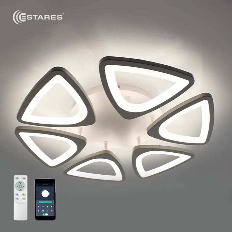 Управляемая светодиодная люстра ROOM 120W 6TR-APP-520x70-WHITE/WHITE-220-IP20