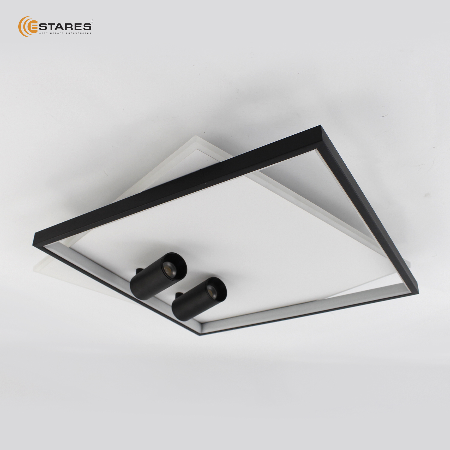 Управляемый светодиодный светильник GEOMETRIA downlight 75W 2S-APP-500х500х130-white white-220-IP20