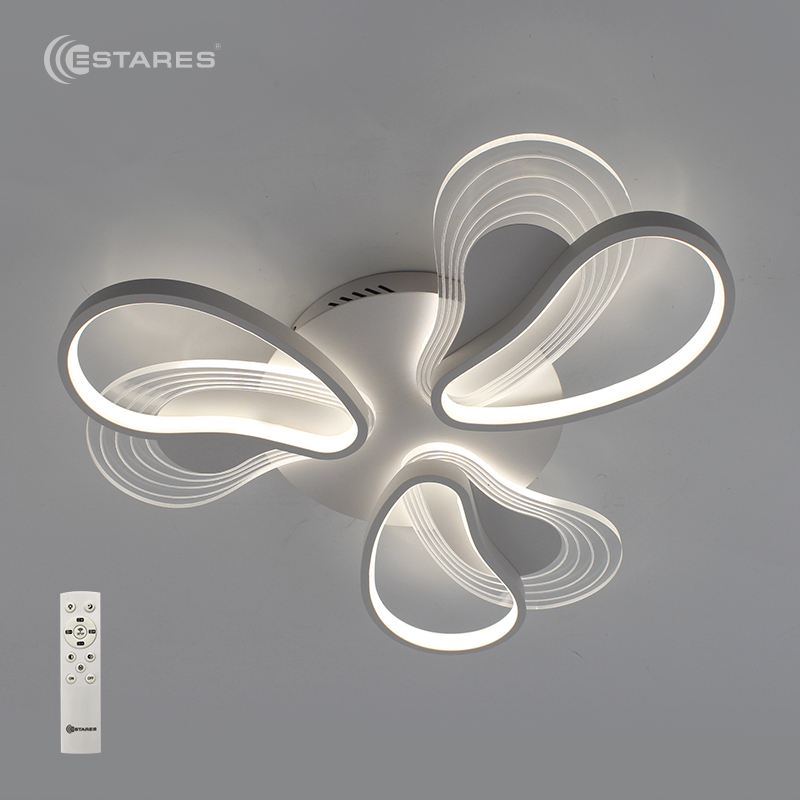 Управляемая светодиодная люстра LOLA 80W 6F-RC-490X65-WHITE/WHITE-220-IP20