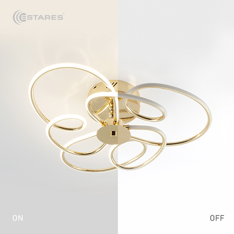 Управляемый светодиодный светильник BONITA 92W R-500x200-GOLD OPAL-220-IP20