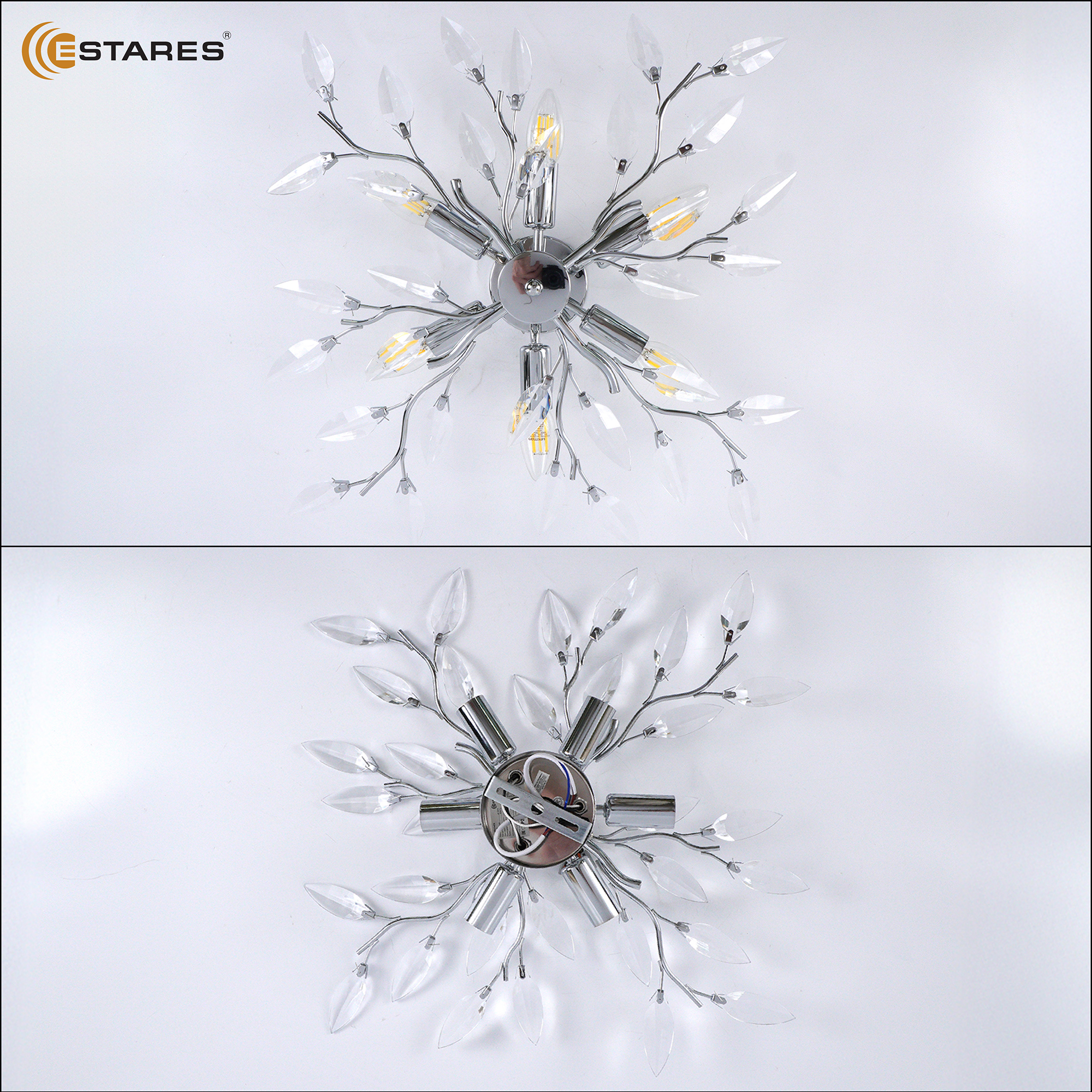 VIOLA 6xE14-600х150-CHROMECRYSTAL Озон 9