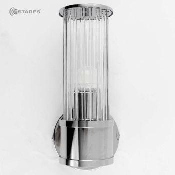 Cветильник, бра CLASSIC 1xE27 R-280x125x120-CHROME CLEAR-220-IP20