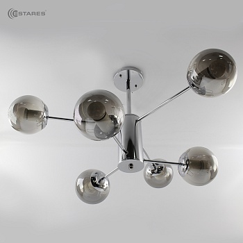 Люстра MONACO 8хЕ27 R-860xh420-chrome/lightgray