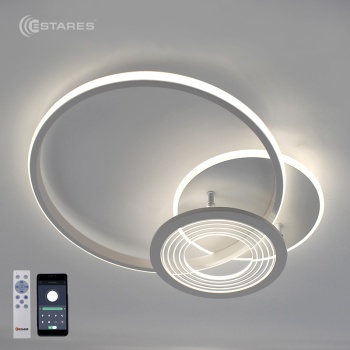  Управляемая светодиодная люстра ADARA 70W 3R-APP-480x80-WHITE/WHITE/CLEAR-220-IP20