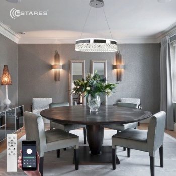 Управляемая светодиодная люстра CARINA 90W R-APP-500x1200-CHROME CLEAR-220-IP20