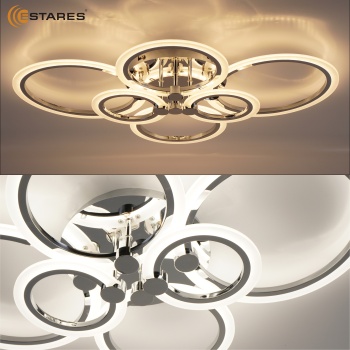 Управляемый светодиодный светильник EUROPA 132W 6R-APP-790х560х115-CHROME WHITE-220-IP20