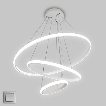 Управляемая светодиодная люстра LATTE 80W 3R-ON/OFF(RC)-600x1100-WHITE/WHITE-220-IP20