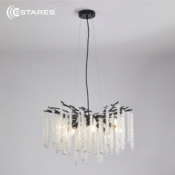 Люстра ROXANA 65 E14х8 R-600x1200-BLACK/CRYSTAL-220-IP20