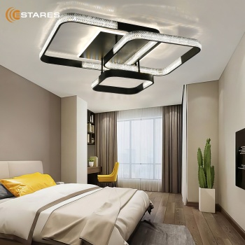 Управляемая светодиодная люстра MISTER 140W 4S-APP-720x660x160-BLACK CLEAR-220-IP20