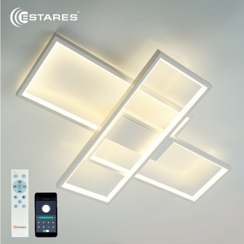 Управляемая светодиодная люстра SVEN 85W 3S-APP-690x470x80-WHITE/WHITE-220-IP20