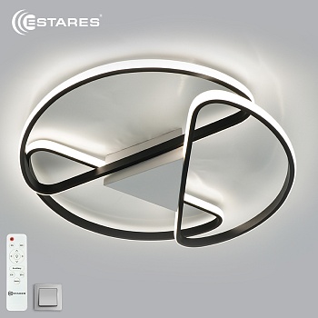 Управляемая светодиодная люстра CALLISTA 80W R-RC-500x75-BLACK/WHITE-220-IP20