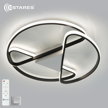 Управляемая светодиодная люстра CALLISTA 80W R-RC-500x75-BLACK WHITE-220-IP20