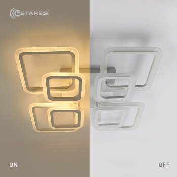 Управляемый светодиодный светильник TETRA 160W 8S-APP-560х560х110-WHITE WHITE-220-IP20