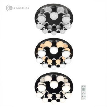 Управляемый светодиодный светильник MOLECULA 120W R-550-CHROME WHITE-220-IP40