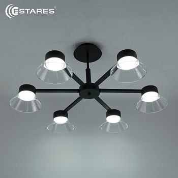 Люстра LATEA 6xGX53 R-750x330- BLACK/CLEAR-220-IP20