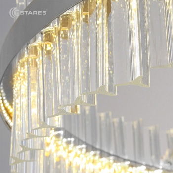 Управляемая светодиодная люстра SOFIA 100W R-APP-500x1100-CHROME CLEAR-220-IP20_Ч