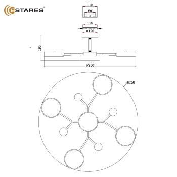 Управляемая светодиодная люстра LEVITA 75W 5R-ONOFF-750x195-WHITEWOODWHITE-220-IP20 (4)