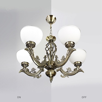 Люстра DUBLIN 01 5хE27-550x550-Bronze/opal-220-IP20