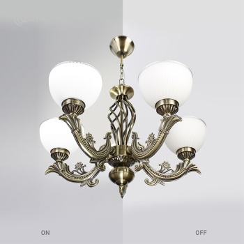 Люстра DUBLIN 01 5хE27-550x550-Bronze/opal-220-IP20