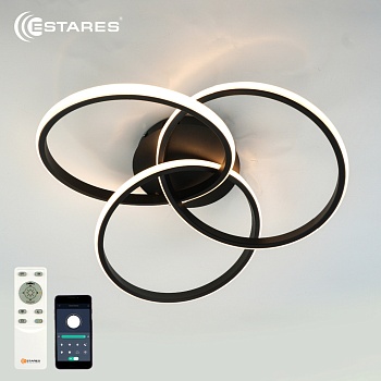 Управляемая светодиодная люстра  EVITA 80W 3R-APP-510X130-BLACK/WHITE-220-IP20