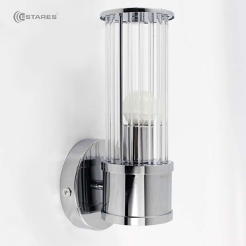 Cветильник, бра CLASSIC 1xE27 R-280x125x120-CHROME/CLEAR-220-IP20