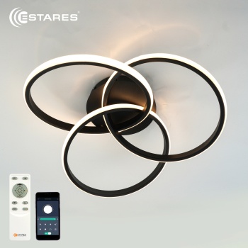 Управляемая светодиодная люстра  EVITA 80W 3R-APP-510X130-BLACK WHITE-220-IP20