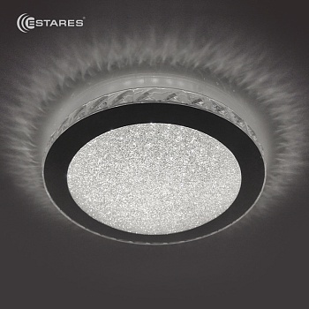  Накладной светодиодный светильник SIYANIE 25W R-350-CW-CRYSTAL-IP20/2019