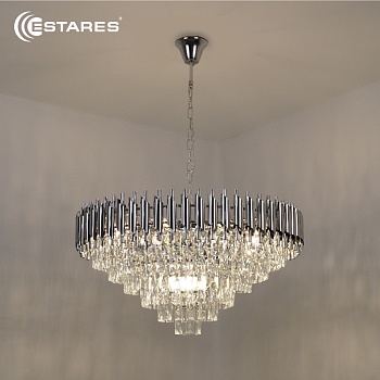  Люстра SANDRA 12хЕ14-750х1000-CHROME/CRYSTAL-220-IP20