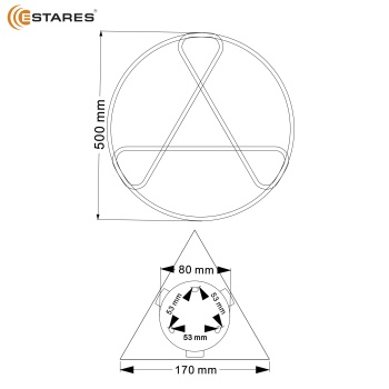 Управляемая светодиодная люстра CALLISTA 80W R-RC-500x75-BLACK WHITE-220-IP20