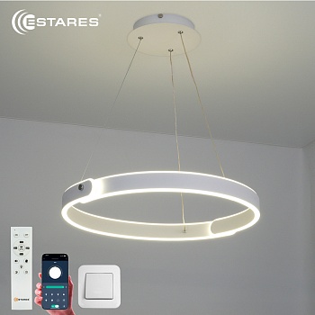 Управляемая светодиодная люстра  MARY 86W 2C-APP-500x1200-WHITE/WHITE-220-IP20