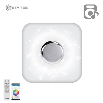 Управляемая светодиодная музыкальная люстра MUSIC RGB 40W S-APP-330-WHITE CHROME-220-IP20