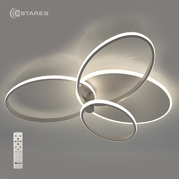 Управляемая светодиодная люстра KIO four 100W 5R-RC-680x475x135-WHITE/WHITE-220-IP20, модель KIOTO