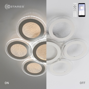 Управляемая светодиодная люстра FUNDO DOUBLE 120W 7R-APP-500X60-WHITE ICE-220-IP20