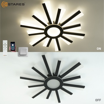 Управляемая светодиодная люстра  TERESA 70W R-APP-550x50-BLACK WHITE-220-IP20