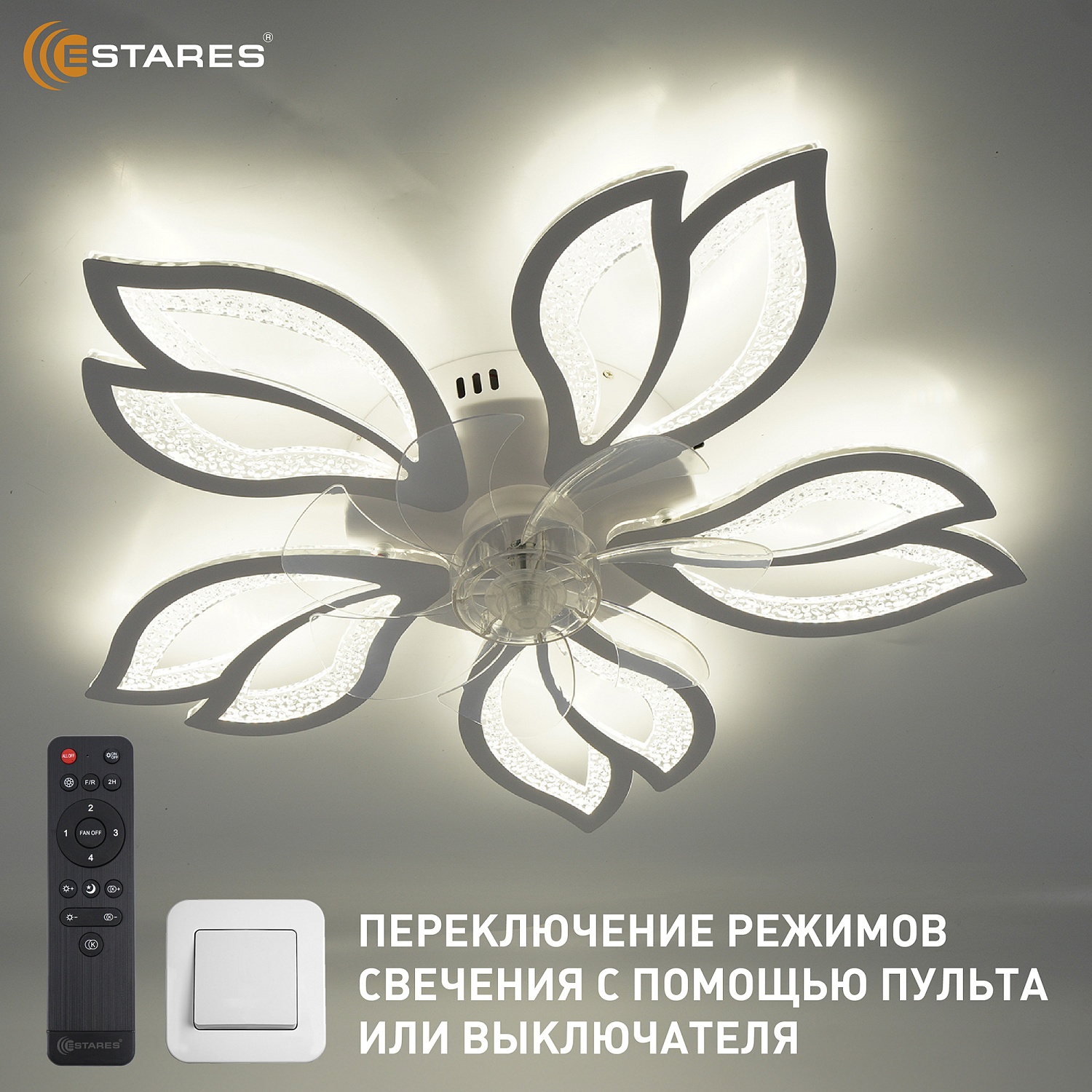 FAN ASTRA ICE 70W+19W 5F-IRC-WHITECLEARCLEAR Озон 5
