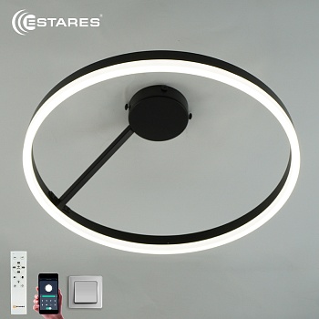 Управляемая светодиодная люстра MILAGRA 48W R-APP-500x170-BLACK/WHITE-220-IP20