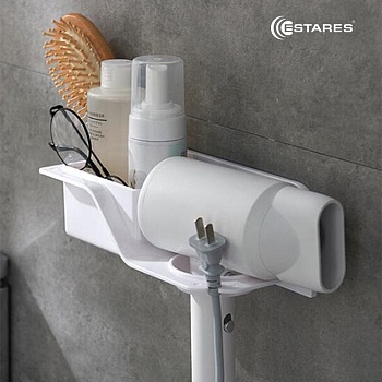 Подставка MODO 1F-24x10x8,5-white (полка, держатель для фена)