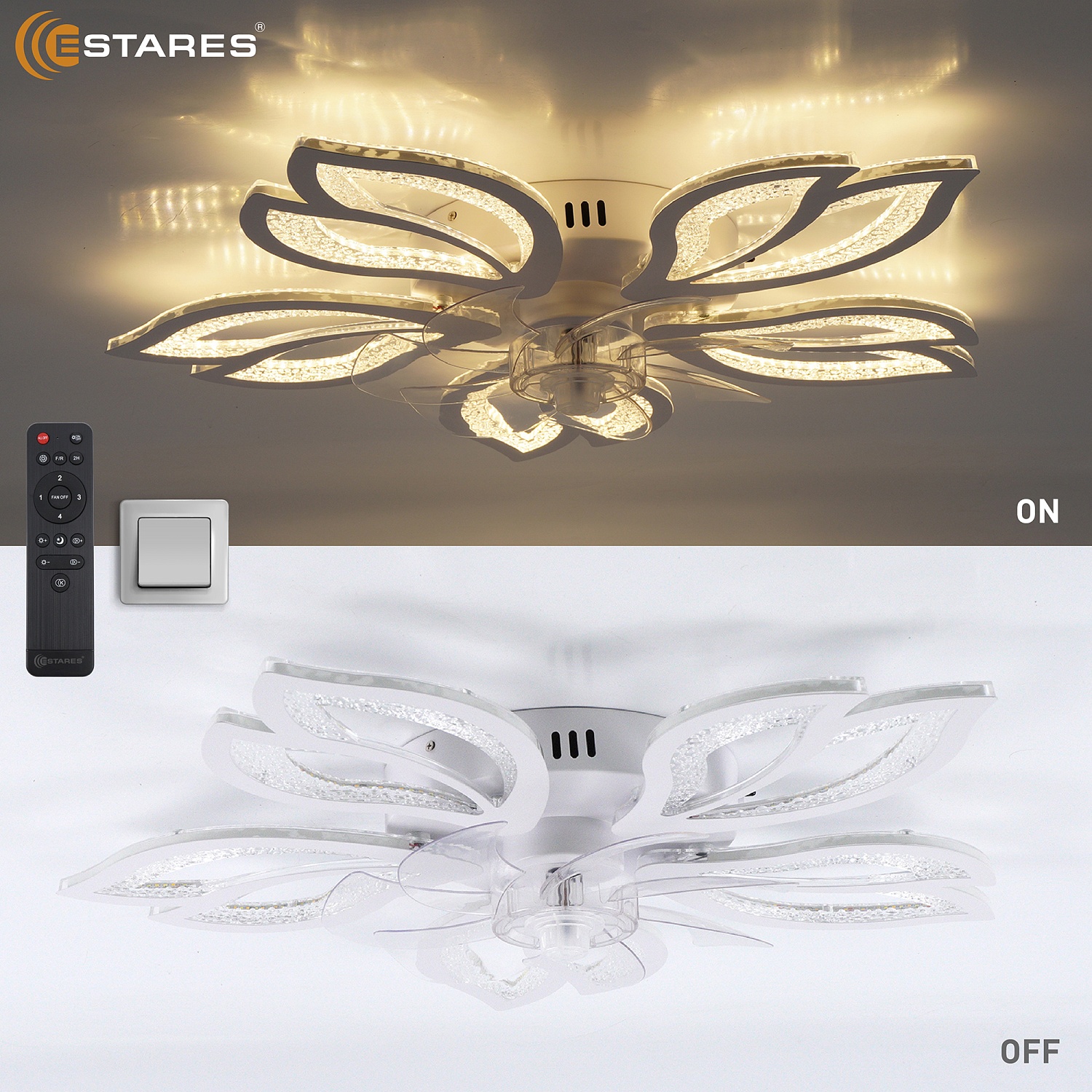 FAN ASTRA ICE 70W+19W 5F-IRC-WHITECLEARCLEAR Озон 2