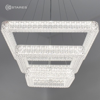 Управляемая светодиодная люстра   AKRILIKA  120W 3S-APP-555-CHROME CLEAR-220-IP20_Ч