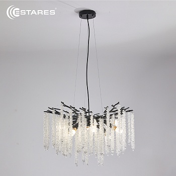 Люстра ROXANA 65 E14х8 R-600x1200-BLACK/CRYSTAL-220-IP20