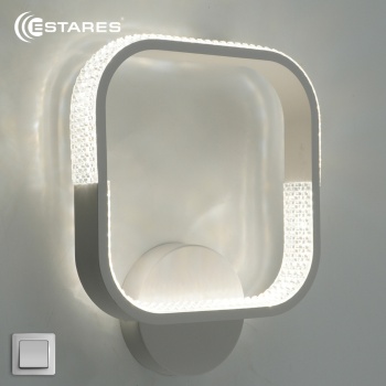 Управляемый светодиодный светильник, бра MISTER 25W S-ON/OFF-300x250-WHITE/CLEAR-220-IP20