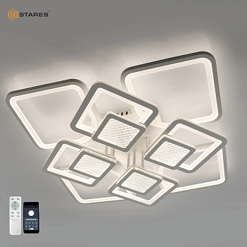 Управляемый светодиодный светильник TETRA twist 180W 12S-APP-595x595x115-WHITE/WHITE/CLEAR-220-IP20